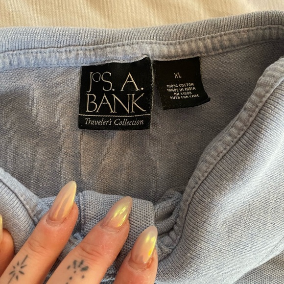 Jos. A. Bank Mens Grey Traveler Short Sleeve Front Pocket Cotton Polo Size XL - Picture 4 of 4